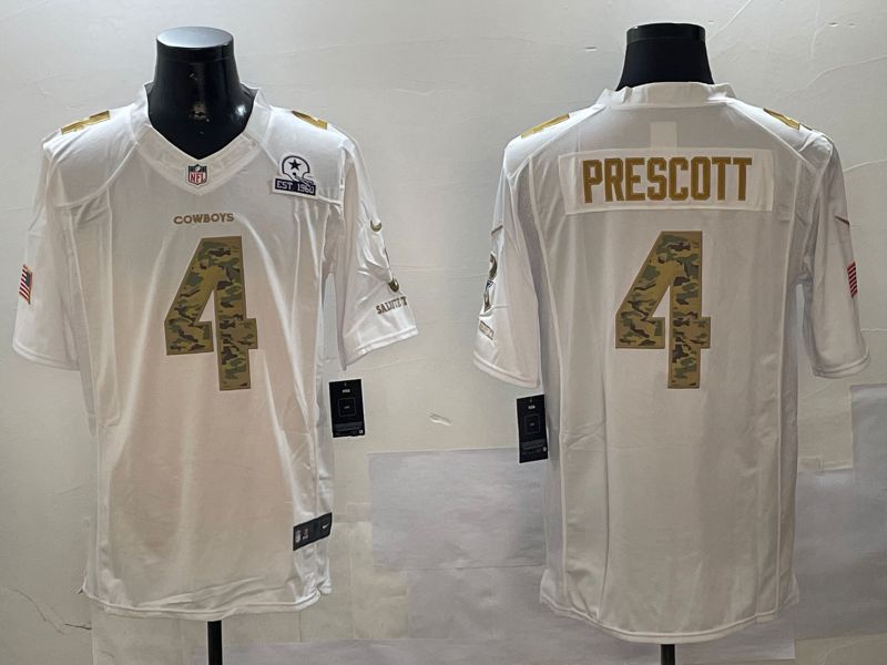 Men Dallas Cowboys #4 Prescott White admiral 2024 Nike Limited NFL Jersey style 3->detroit lions->NFL Jersey